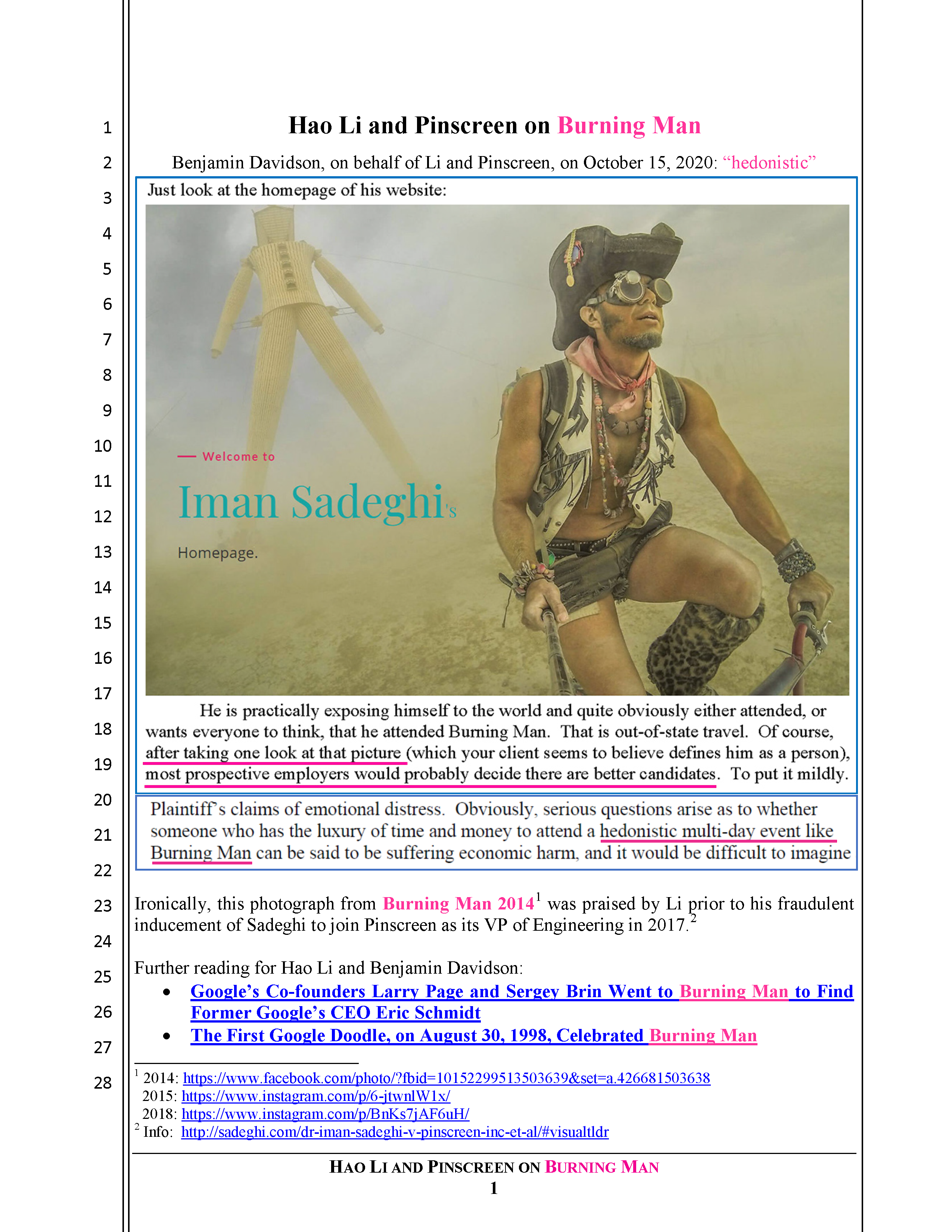 Hao Li and Pinscreen on Burning Man 🔥)'(🔥 Page 1